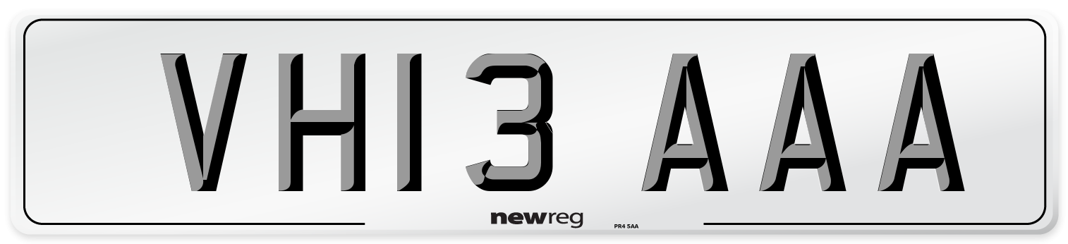 VH13 AAA Number Plate from New Reg